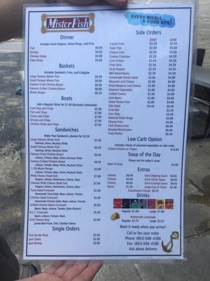 Menu photo 6 Mister Fish Lakeland, FL