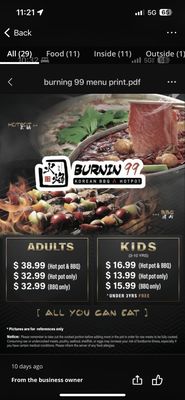 Menu photo 3 Burnin 99 - Columbia Columbia, SC