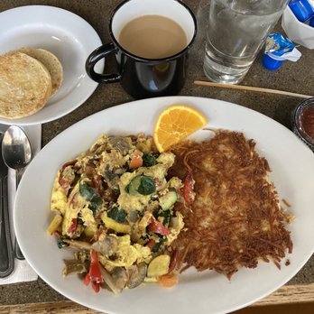 The Nest - Veggie scramble with hash browns - Breakfast & Brunch Near Me - Atascadero, California The Nest - Veggie scramble with hash browns - Breakfast & Brunch Near Me - Atascadero, California