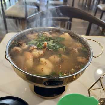 Zoo Spicy Bistro - Spicy seafood soup's a mouth watering dish with a uniquely taste of lemon grass, ginger and kafir leaves - Thai Near Me - Lakewood, California Zoo Spicy Bistro - Spicy seafood soup's a mouth watering dish with a uniquely taste of lemon grass, ginger and kafir leaves - Thai Near Me - Lakewood, California