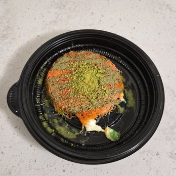 The Crepe House - Pistachio Kunafa Kunafa filled with smooth pistachio butter and finished with a topping of crushed pistachios. - Juice Bars & Smoothies Near Me - Farmington, New Mexico The Crepe House - Pistachio Kunafa Kunafa filled with smooth pistachio butter and finished with a topping of crushed pistachios. - Juice Bars & Smoothies Near Me - Farmington, New Mexico