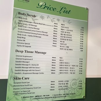 Descanso Garden Spa - Menu in lobby 9/25 - Day Spas Near Me - Tujunga, California Descanso Garden Spa - Menu in lobby 9/25 - Day Spas Near Me - Tujunga, California