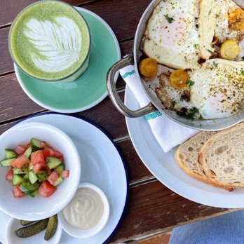 Cafe Smitten - Greek eggs and matcha latte - Coffee & Tea Near Me - Bakersfield, California
