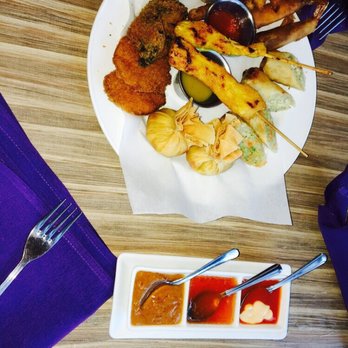 Samui Thai Cuisine - Original Sampler. Everything was really good. Our waitress was great  Very welcoming and helped out with our appetizer pick. - Thai Near Me - Plano, Texas