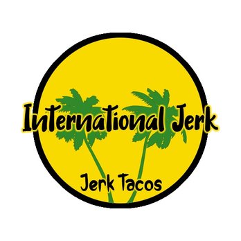 International Jerk - a yellow circle with palm trees - Caribbean Near Me - Akron, Ohio