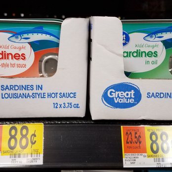 Walmart Supercenter - two packages of sardines - Department Stores Near Me - Columbia, South Carolina Walmart Supercenter - two packages of sardines - Department Stores Near Me - Columbia, South Carolina
