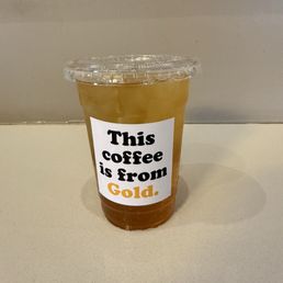 Peppermint tea with honey over ice