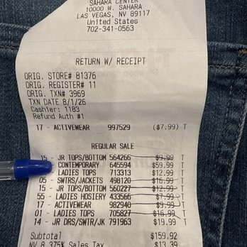 TJ Maxx - FYI the first 6 digit number is what will always be printed on any of your TJ Maxx & HomeGoods receipts. See other photo with tag. - Department Stores Near Me - Las Vegas, Nevada TJ Maxx - FYI the first 6 digit number is what will always be printed on any of your TJ Maxx & HomeGoods receipts. See other photo with tag. - Department Stores Near Me - Las Vegas, Nevada