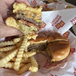 Huddle House - We had the Huddle Smash Burger Deluxe Meal with Crinkle Fries. Delicious!!!