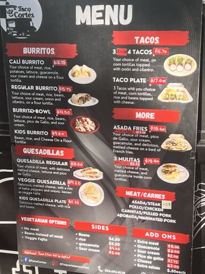 Menu photo 1 Taco Cortes Seattle, WA