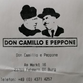 Don Camillo e Peppone - Kopf der Rechnung - Italian Near Me - Fehmarn, SH Don Camillo e Peppone - Kopf der Rechnung - Italian Near Me - Fehmarn, SH
