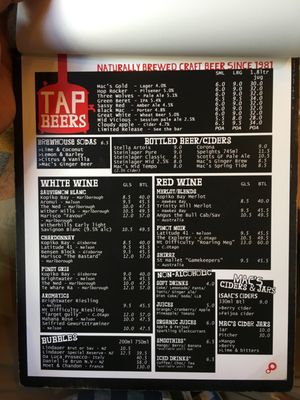 Menu photo 1 The Vic Mac'S Brewbar Nelson, NSN Menu photo 1 The Vic Mac'S Brewbar Nelson, NSN