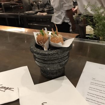 Spago - Sesame balls, crab, coconut and dry shrimp. Comes with kitchen tour. - New American Near Me - Beverly Hills, California Spago - Sesame balls, crab, coconut and dry shrimp. Comes with kitchen tour. - New American Near Me - Beverly Hills, California