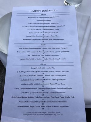 Menu photo 8 Louie's Backyard Key West, FL