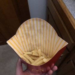 Brand new large fry straight from the bag. Wtf