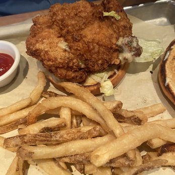 BJ's Restaurant & Brewhouse - BJ's Classic Crispy Chicken Sandwich - New American Near Me - Gainesville, Florida BJ's Restaurant & Brewhouse - BJ's Classic Crispy Chicken Sandwich - New American Near Me - Gainesville, Florida