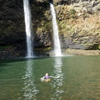 Wailua Falls - Swimming in cold water. - Parks Near Me - Lihue, Hawaii Wailua Falls - Swimming in cold water. - Parks Near Me - Lihue, Hawaii