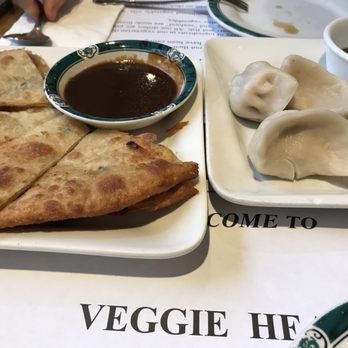 Veggie Heaven - Scallion pancake and veggie steamed dumplings - Kosher Near Me - Teaneck, New Jersey
