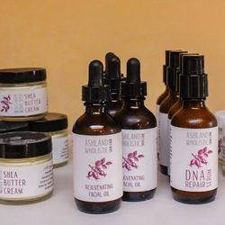 Ashland Wholistic Skin Care - Selection of products available on the website.