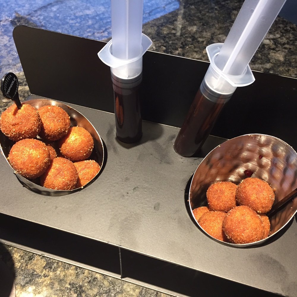Topgolf - Injectable Donut Holes. Raspberry, Chocolate, and Bavarian Creme available. Mix flavors for a real party in your mouth! - Golf Near Me - Charlotte, North Carolina Topgolf - Injectable Donut Holes. Raspberry, Chocolate, and Bavarian Creme available. Mix flavors for a real party in your mouth! - Golf Near Me - Charlotte, North Carolina