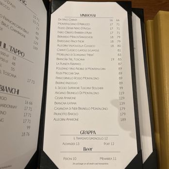 IL Tappo - wine menu - Italian Near Me - Honolulu, Hawaii
