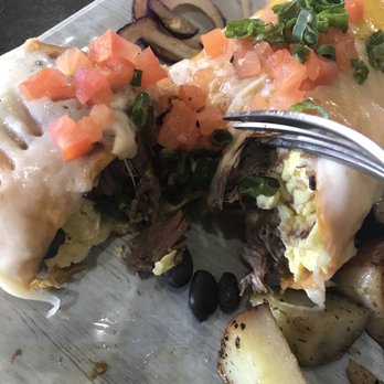 The 5 Spot Cafe - Breakfast burrito with pot roast - American Near Me - Buford, Georgia