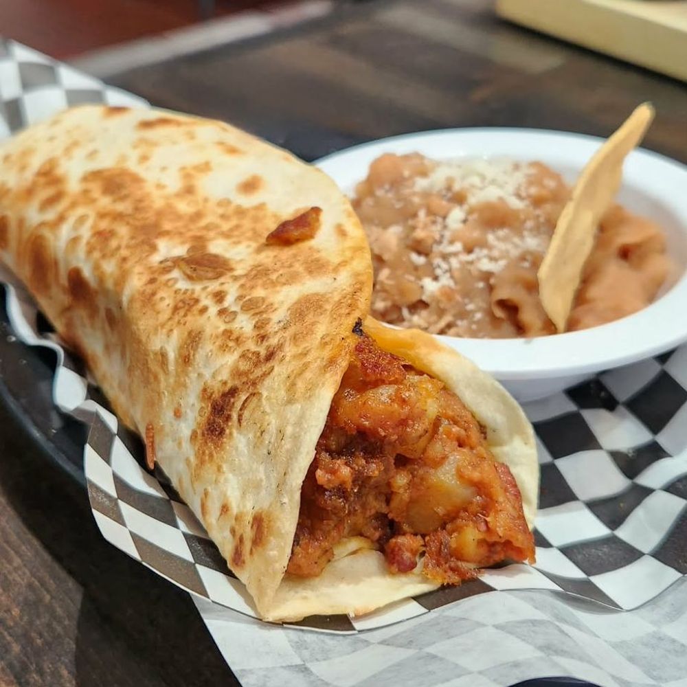 Cafecito Calaveras - Chorizo con Papa w/ beans on the side - Mexican Near Me - Cathedral City, California