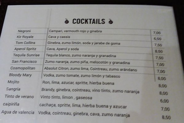Menu photo 5 Canalla Bistro Valencia, V