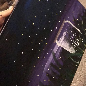 Brushstrokes + Beverages - Finished product! Catching fireflies! - Art Classes Near Me - Long Beach, California Brushstrokes + Beverages - Finished product! Catching fireflies! - Art Classes Near Me - Long Beach, California