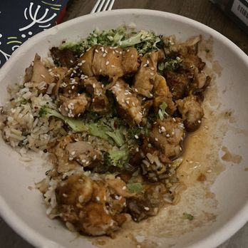 Panera Bread - A teriyaki bowl with little to no rice.Over half empty. - Sandwiches Near Me - Owasso, Oklahoma