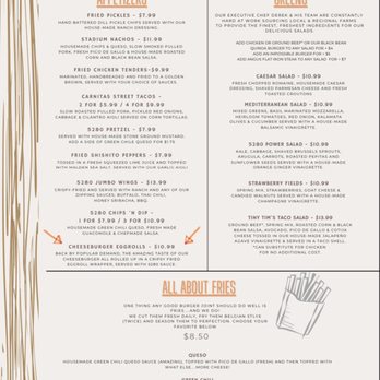 5280 Burger Bar - Menu - Page 1 - Burgers Near Me - Westminster, Colorado