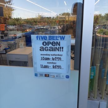 Five Below - Now reopen, during covid-19,  new hours as of june 2020. - Discount Store Near Me - Sacramento, California