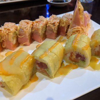 Osaka Sushi & Grill - Pinky lady dragon on top. Unfortunately can't remember the bottom. - Japanese Near Me - Tampa, Florida Osaka Sushi & Grill - Pinky lady dragon on top. Unfortunately can't remember the bottom. - Japanese Near Me - Tampa, Florida
