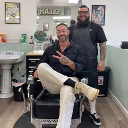 Orange Barber Company - A big THANK YOU to Manager Gabe Kapler for choosing us while in town with the Giants! Barber: Neil