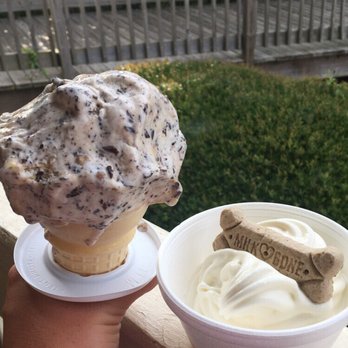 Donutz On A Stick - Oatmeal cookie ice cream & a pup sundae! - Desserts Near Me - Duck, North Carolina