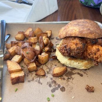 Daisy’s - Chicken biscuit with breakfast potatoes - Salad Near Me - Richmond, Virginia Daisy’s - Chicken biscuit with breakfast potatoes - Salad Near Me - Richmond, Virginia