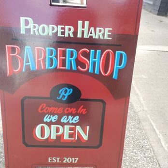 Proper Hare - Sidewalk signage on Queen Street/ Niagara Falls, ONT. - Barbers Near Me - Niagara Falls, Ontario Proper Hare - Sidewalk signage on Queen Street/ Niagara Falls, ONT. - Barbers Near Me - Niagara Falls, Ontario