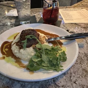 The Oak Barrel - Bacon wrapped beef tenderloin with garlic whipped potatoes - Brasseries Near Me - Valley View, Ohio The Oak Barrel - Bacon wrapped beef tenderloin with garlic whipped potatoes - Brasseries Near Me - Valley View, Ohio