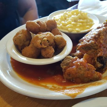 Johnny Rebs Dixie Cafe - Meatloaf, corn and fried okra. She is her father's dsughter - Coffee & Tea Near Me - Hearne, Texas Johnny Rebs Dixie Cafe - Meatloaf, corn and fried okra. She is her father's dsughter - Coffee & Tea Near Me - Hearne, Texas