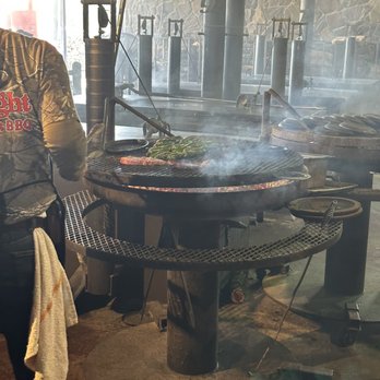 Hard Eight BBQ - Charcoal grill where they make their ribeyes! - Barbeque Near Me - The Colony, Texas