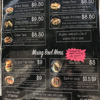 New Gourmet Delight - The menu - Food Trucks Near Me