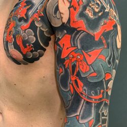 Adrenalink Tattooing Marghera - This is a traditional Japanese Tattoo, it represents Shoki, the demon hunter. Done by Manekistefy