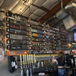 Able Bakers extensive beer menu. Bella is amazing!!!!!