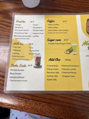Menu photo 4 Mama Bear Pho And Boba Orlando, FL Menu photo 4 Mama Bear Pho And Boba Orlando, FL