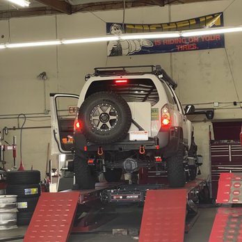 Auto Innovations - My 4" lift on 35s Nissan Xterra being aligned. - Tires Near Me - Milpitas, California Auto Innovations - My 4" lift on 35s Nissan Xterra being aligned. - Tires Near Me - Milpitas, California