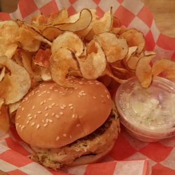 Ike's Famous Crabcakes - Crab cake sandwich with chips and coleslaw. Was so good. - Seafood Near Me - Ocean City, New Jersey Ike's Famous Crabcakes - Crab cake sandwich with chips and coleslaw. Was so good. - Seafood Near Me - Ocean City, New Jersey