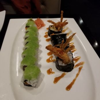 Saki - Spider roll and wasabi tabiko roll - Japanese Near Me - Ocean Springs, Mississippi Saki - Spider roll and wasabi tabiko roll - Japanese Near Me - Ocean Springs, Mississippi