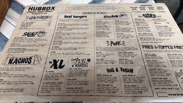 Menu photo 1 Hubbox Plymouth, PLY Menu photo 1 Hubbox Plymouth, PLY