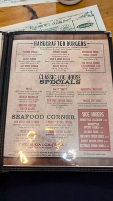 Menu photo 5 Log House Barkhamsted, CT Menu photo 5 Log House Barkhamsted, CT