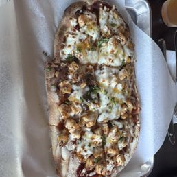 Prickly pear BBQ chicken flatbread